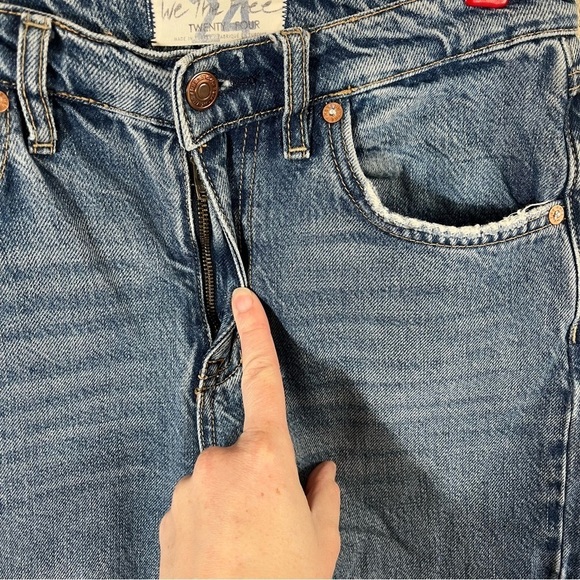 FREE PEOPLE x REVOLVE Straight Up Baggy Jean in Riverside Blue - Picture 7 of 11